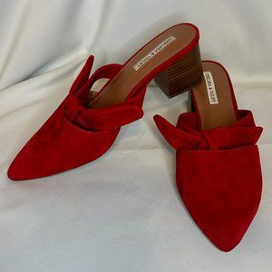 Chelsea & Violet Red Bow Mules